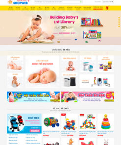 Mẫu web bán hàng mẹ và bé