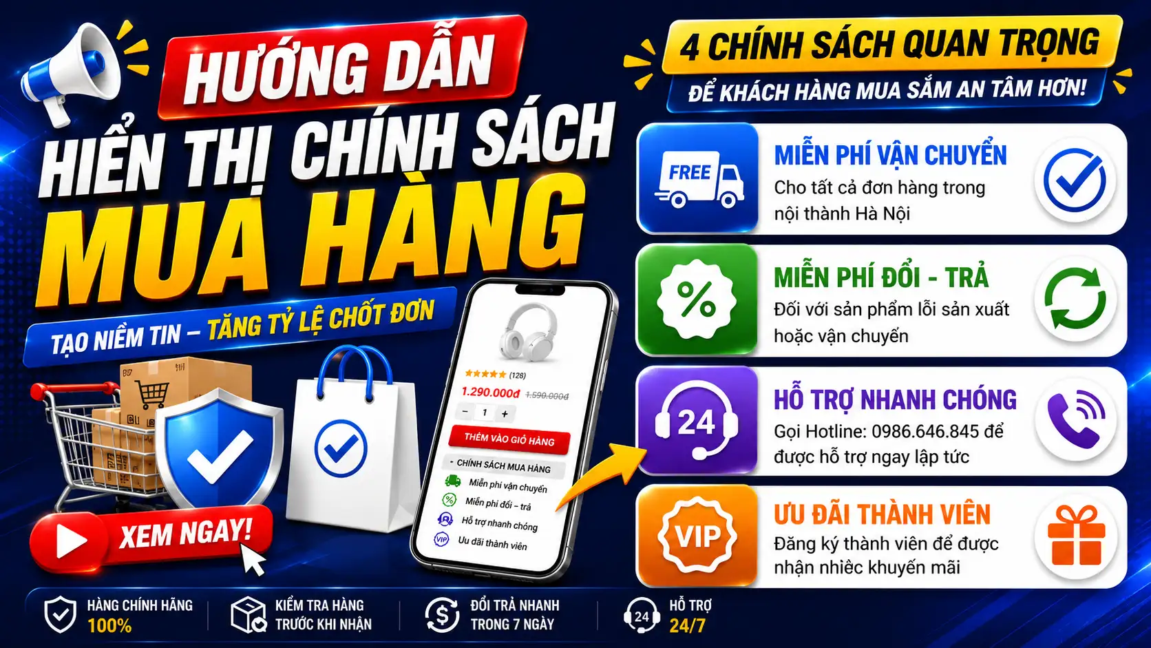 Huong Dan Hien Thi Chinh Sach Mua Hang Trong Website devthanhvo