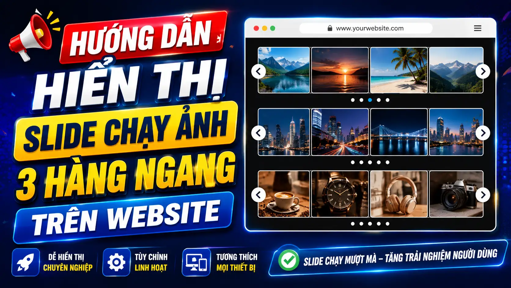Huong Dan Hien Thi Slide Chay Anh 3 Hang Ngang Tren Website devthanhvo thietkeweb